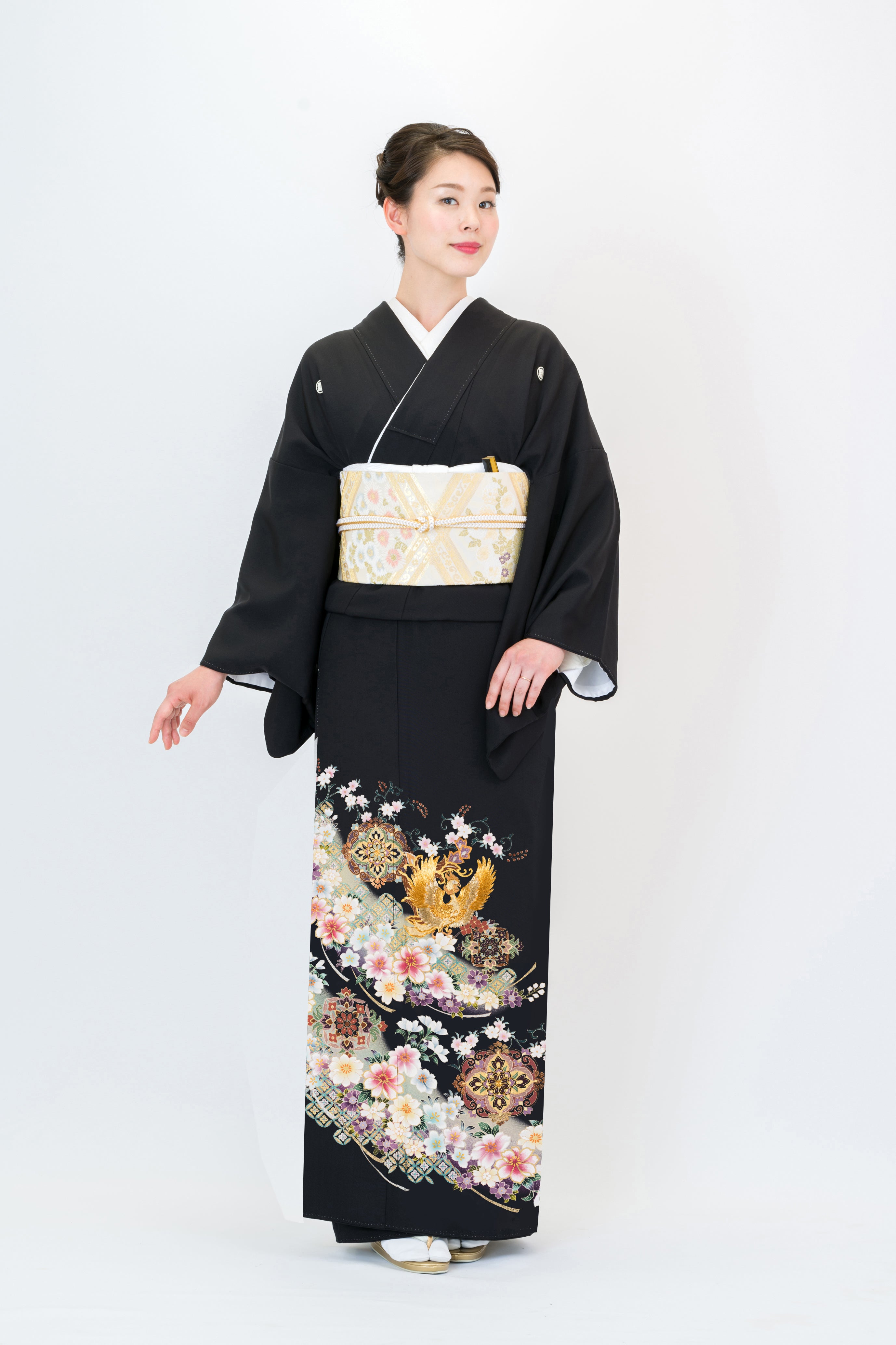 3511 鳳凰に正倉院小花